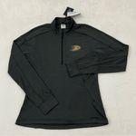 Levelwear Anaheim Ducks NHL Black Pacer Team Script Half Zip Jacket Womens M Size M Photo 0