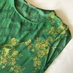 CAbi Sleeveless Top Crop Green and Yellow M 597 Photo 4