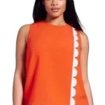 Victoria Beckham x Target Womens Top Size 3X Orange White Mod Scallop Trim Photo 0