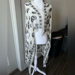 Alexander McQueen  Black and Off White Skull Scarf Photo 4
