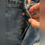 We The Free Free People Lolita Blue high rise curvy button fly distressed frayed hem… Photo 4