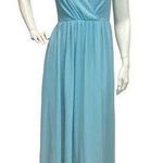 Lulus  Women’s XS Beaded Twist Front Prom Blue Bridesmaid Chiffon Maxi Dress Photo 0