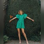 ZARA  Emerald Floral Dress Photo 7