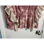 Grace & Emma Blouse Size 2XL Pink Tie Dye Ruffled Fairycore Hippie Western Boho Photo 3