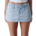 Free People We The Free Galivanting Skort Skirt Light Denim Blue size 30 Photo 0