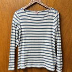 Cath Kidston Long Sleeve Breton Stripe Shirt Top Round Neck Blue White Large L Photo 8