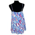 Lilly Pulitzer Daphne Red Right Return Sailboat Nautical Swing Dress Size Small Photo 2