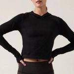 Athleta  Flurry Seamless Crop Long Sleeve Thumbholes Textured Hoodie Size Small Photo 0