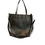 Madewell Women's black faux Leather Tote Bag with Sturdy Handles Photo 9