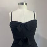 BCBGMAXAZRIA  Black Strapless Bodycon Dress Size 4 Mini Bow Cocktail Photo 5
