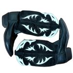 Dan Post Vintage  Black Suede White Stitching Cowboy Western Boots Size 6M Photo 4