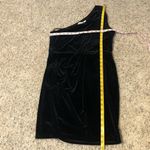 BCBGeneration 🆕  velvet one shoulder mini dress sleeveless black large pullover Photo 7