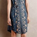 Anthropologie  - Tiny - Syden floral embroidered sz M shirt dress boho cottage wh Photo 0