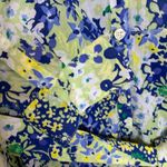 Talbots NWOT Sz 8 Floral Cotton Shirt Dress A Line Ruffled Blue Green Yellow Photo 12