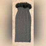 House Of CB NWOT  Juliene Feather Strapless Eucalyptus Green Maxi Dress sz XL Photo 2