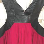 Funktional Dress Silk Lambskin Leather Black Pink Sleeveless Y2K Women's Medium Photo 2