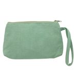 Red Blossom Embroidered Dandelion Wristlet Purse Green Photo 3