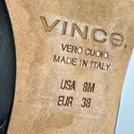 Vince  Women's Black Leather Block Heel Round Toe Slip On Classic Ankle Boots 8 Photo 5