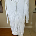 n:philanthropy N philantrophy white hooded long zip‎ up oversized distressed hem size XS Photo 2