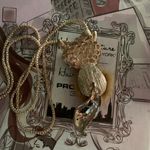 Furry Red Gold Crystal Fox Necklace Photo 9