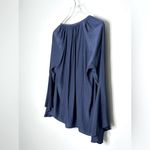 Ramy Brook  Long Sleeve Flowy Peasant Navy Blue Top Shirt Blouse Size S Photo 5