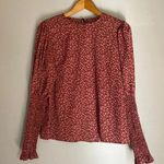 SheIn Red and Pink Floral Pattern Long Sleeve Blouse Size Small US 4 Photo 0