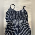 Striped‎ Navy Jumpsuit Blue Size XL Photo 5