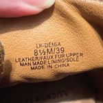 Lucky Brand Demia Dune Oiled Suede Heeled Bootie Boots Women’s 8.5 Faux Fur Photo 4