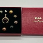 KJL Kenneth Jay Lane Vintage Stately Simulated Pearl Enhancer Set Gold Photo 0