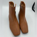 Linea Paolo  Booties Leather Ankle  Square Toe Casual Brown Flat Shoes size 4 M Photo 1