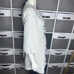 Anthropologie  Trench Coat By Idra Women’s Double Ruffle Beige Trench Jacket Size Photo 12