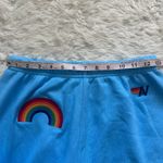 Aviator Nation Pants Women’s Rainbow Embroidery Sweatpants Light Blue L Photo 11