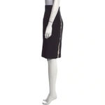 Jenni Kayne 854  Black Cotton Pencil Skirt Beige Abstract Stripes Lined Midi Photo 1