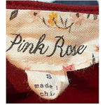 Pink Rose  BRICK RED SHIFT T-SHIRT DRESS COMFORTABLE MIDI WOMEN SIZE SMALL‎ Photo 2