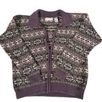 Carolyn Taylor Cotton Blend Fair Isle Multicolor Patterned Knit Sweater Large Photo 0