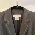 Calvin Klein Vintage 90s Contrast Stitch Blazer Jacket Grey Size M Photo 10