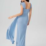 Cider  Satin Sweetheart Runched Split Maxi Dress Size Medium Photo 3