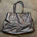 Coach Black Leather ‘Ashley’ Satchel Handbag Large Pebbled with strap Photo 1