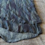 Cloth & Stone Anthropologie Blue Dotted Herringbone V-Neck Blouse Size Small Photo 4