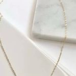 Anthropologie 18K Tarnish resistant bar necklace Photo 3