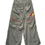 Vintage Kikwear Y2k Wide Leg Parachute Pants Size 28 Gray Photo 1
