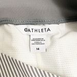Athleta NWT  Brooklyn Skort Size 14 Textured 16” Pull On Gray Ivory Stripe NEW Photo 8