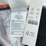 J.Crew Womens Square Halter Bikini Swim Top Painted Block Print Blue Pink 2X Photo 3