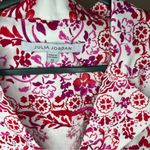 Julia Jordan BNWT  button up maxi dress white red floral tie waist women’s 12 Photo 6