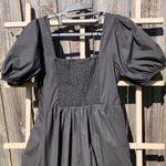ASTR the Label Poplin Puff Sleeve Tiered Midi Dress Black - Size Small Photo 15