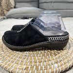 UGG  Women’s Kohala Suede Mules Leather Slip On Clogs Sheepskin Shearling Black 8 Photo 3