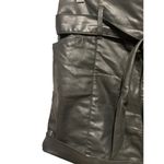 White House | Black Market WHBM Black Faux Leather Paper Bag Belted Short Photo 3