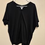 Bar III Black Relaxed Boxy Tee Photo 0