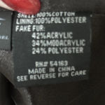 Black Rivet Vintage 90s Y2K  Women Brown Paisley Jacket Size Large Faux Fur Trim Photo 8