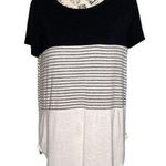 Filly Flair MEDIUM Colorblock Striped Short Sleeve Round Hem Tee T-Shirt Photo 0